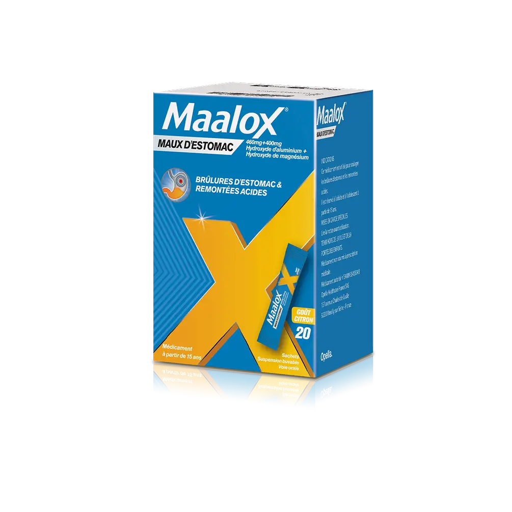 Gamme Maalox Maux d'Estomac - Suspension buvable sachet-dose