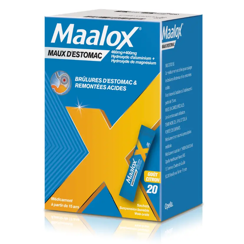 Gamme Maalox Maux d'Estomac - Suspension buvable sachet-dose
